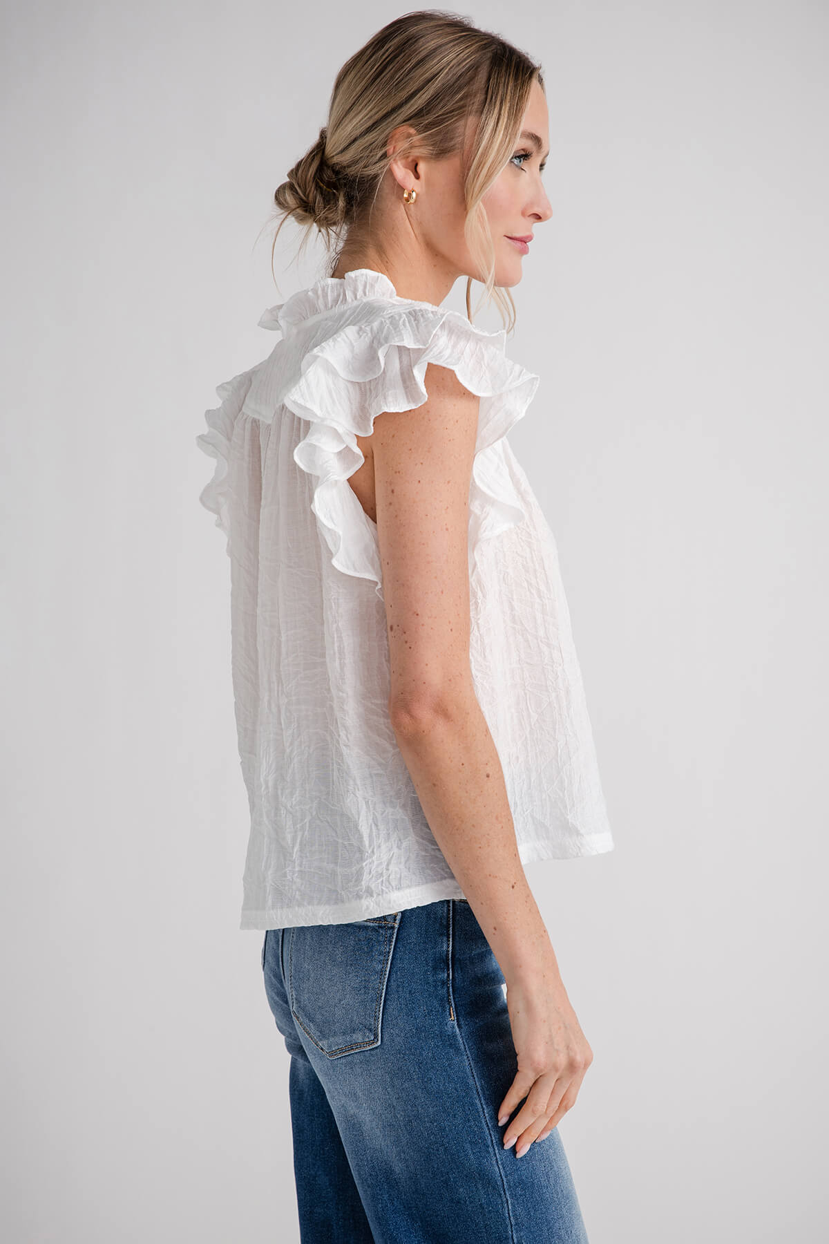 Olivaceous Mia Ruffle Top