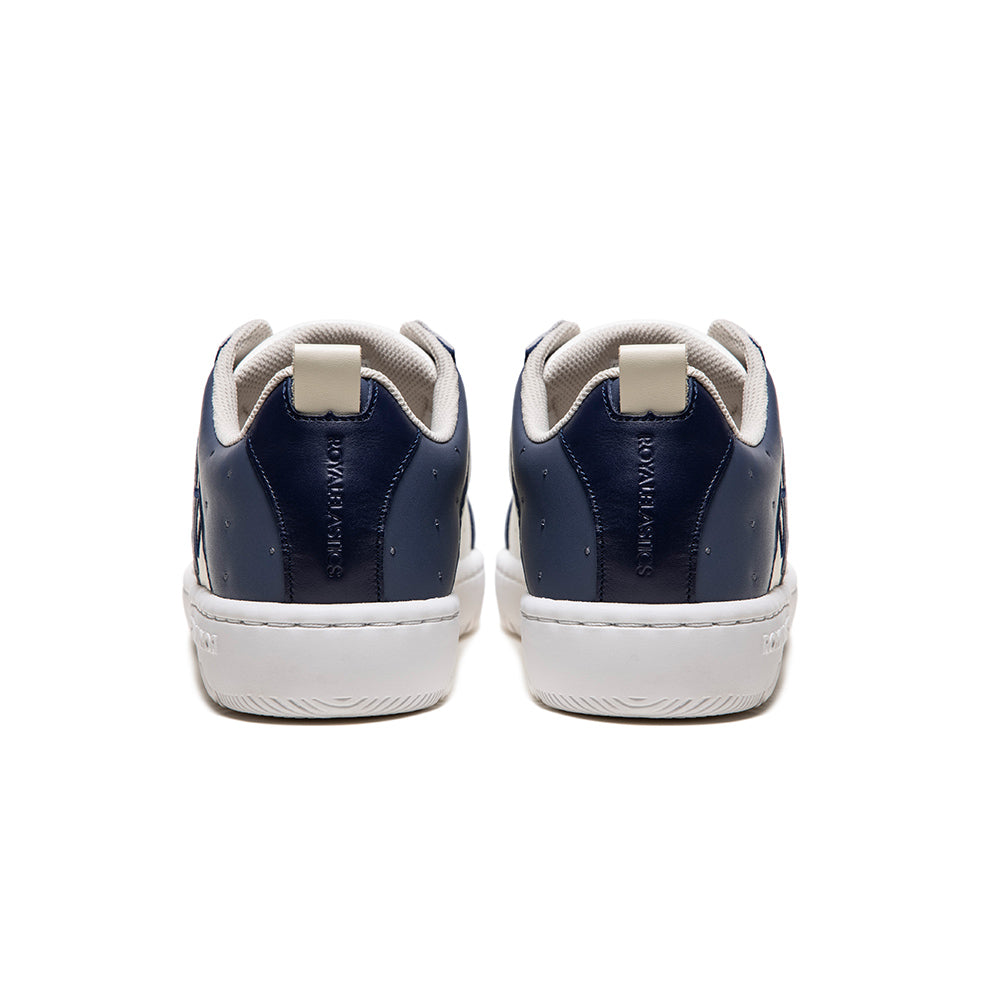 Men's Icon 2.0 White Blue Logo Leather Sneakers 06541-055