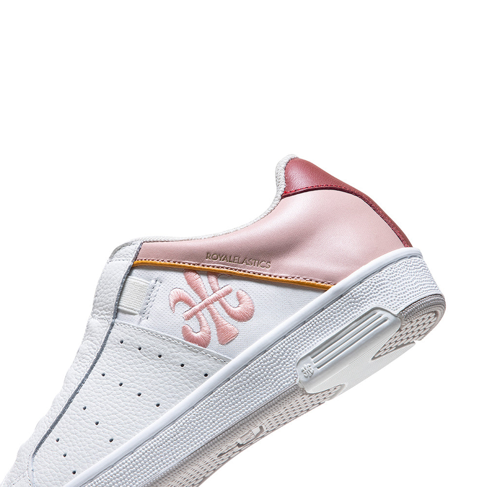 Women's Icon OG White Pink Red Logo Leather Sneakers 91933-012