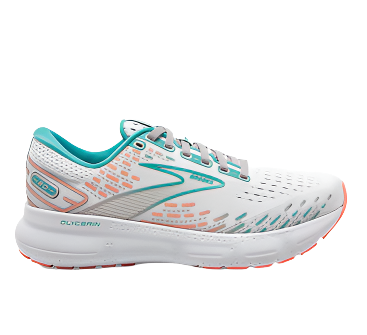 Brooks Women's Glycerin 20  Sneaker - Oyster/Latigo Bay/Coral