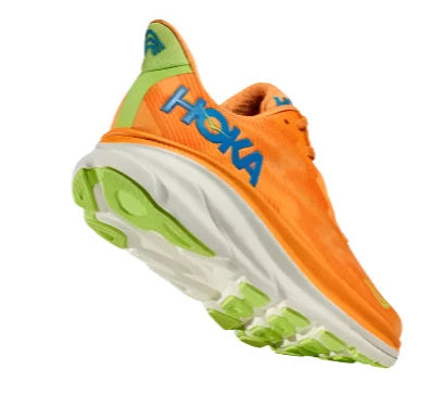 HOKA Men's Clifton 9 Sneaker - Solar Flare/Lettuce