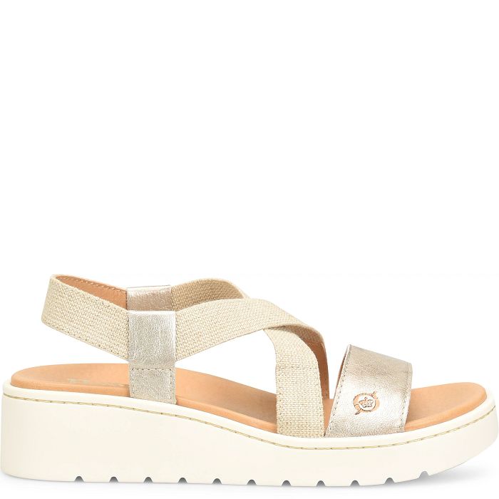 Born Women's Kasady Sandal - Light Gold Metallic (Panna Cotta)