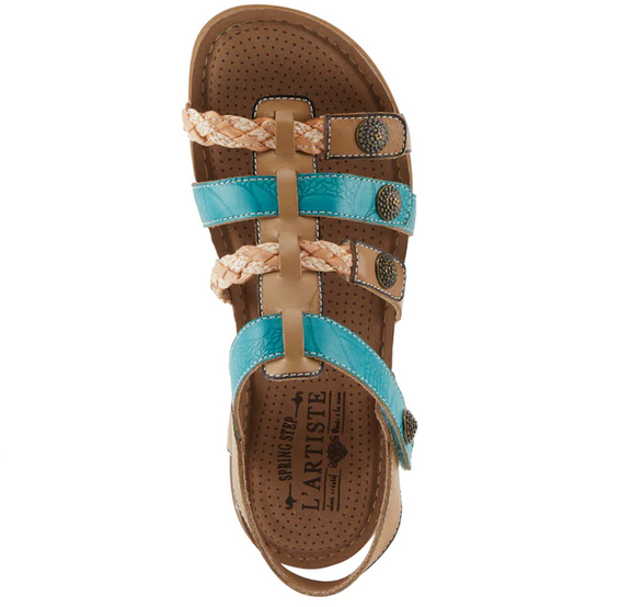 L'Artiste by Spring Step Women's Delila Sandal - Beige Multi