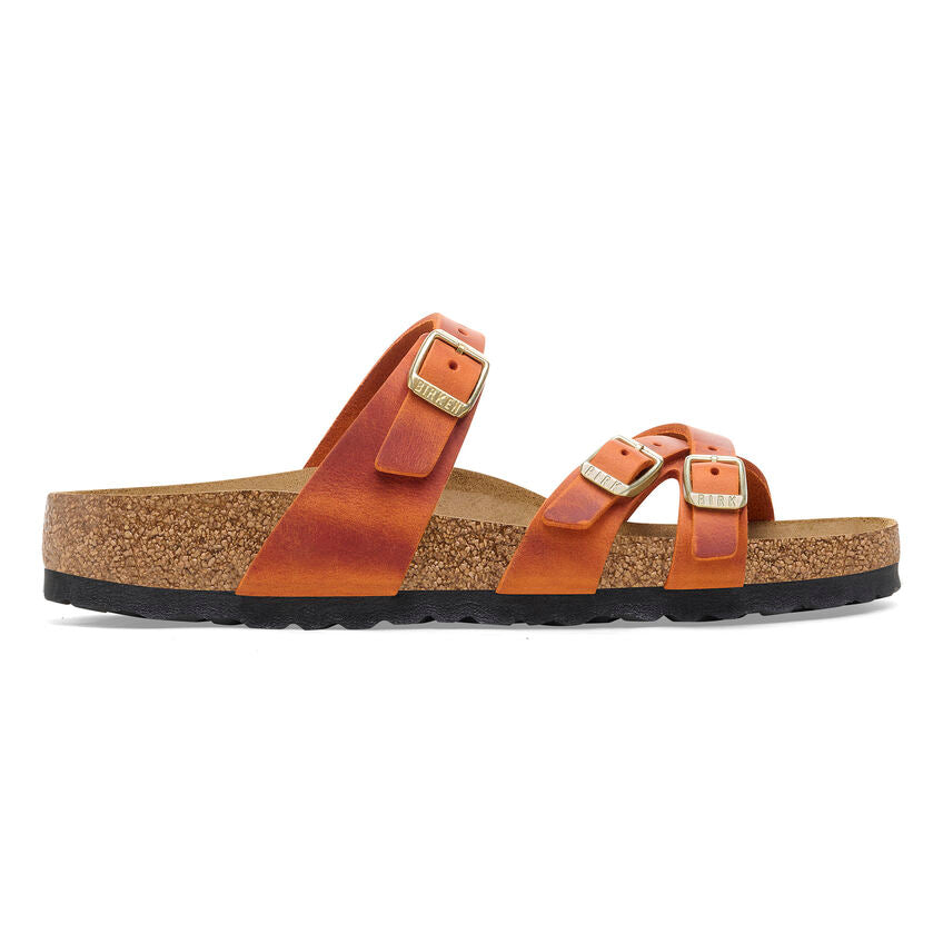 Birkenstock Women's Franca Sandals - Burnt Orange Oiled Leather