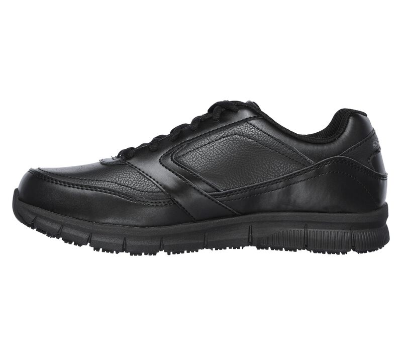 Skechers Men's Nampa Slip Resistant Sneaker (Medium and Extra Wide) - Black