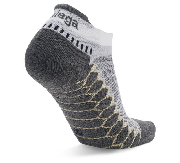 Balega Silver No-Show Tab Sock - White/Grey