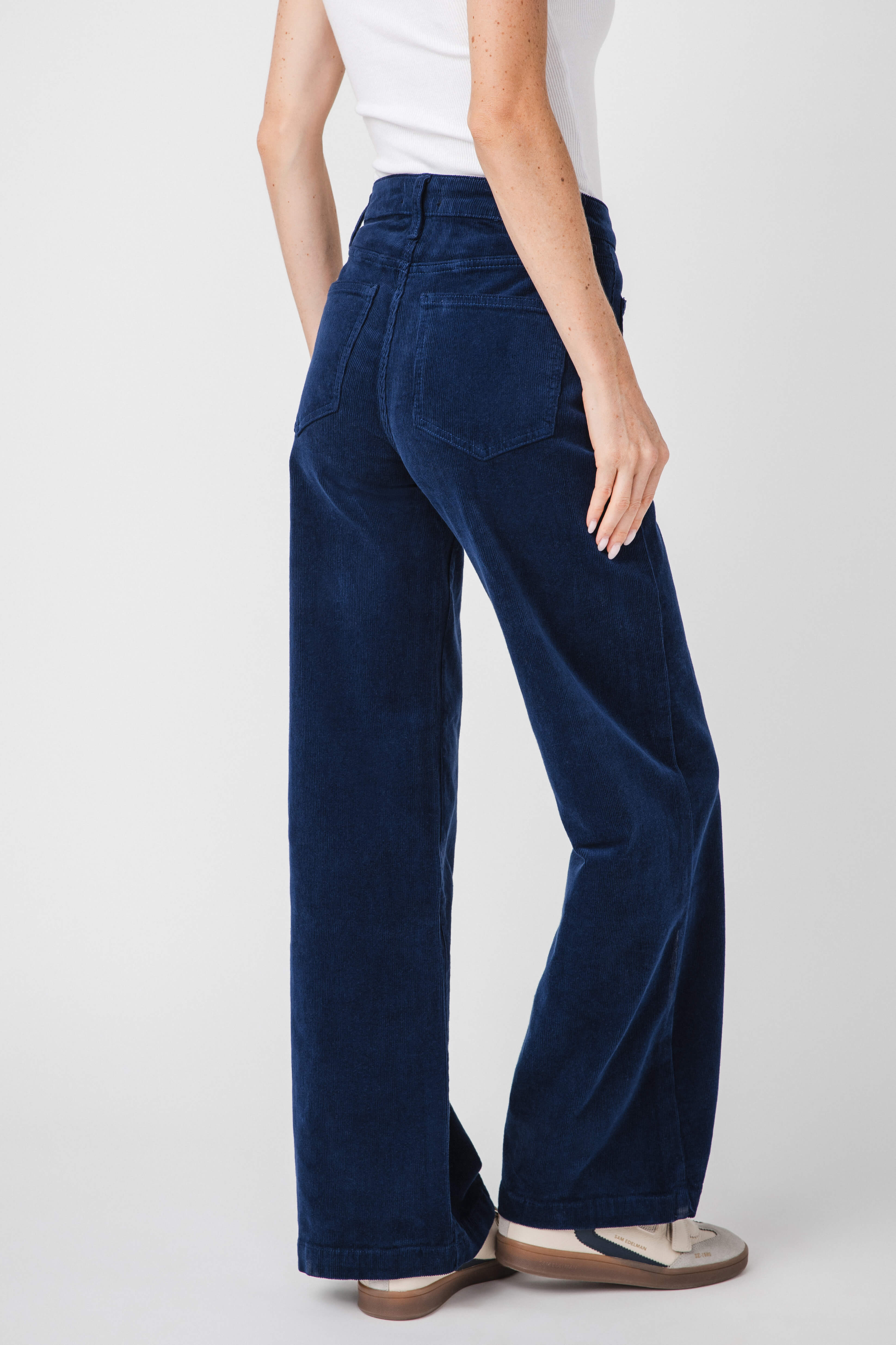 JBD Wide Leg Patch Pocket Corduroy Pants