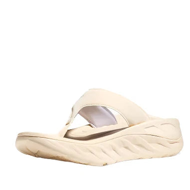 HOKA Women's Ora Recovery Flip Sandal - Vanilla/Lunar Rock