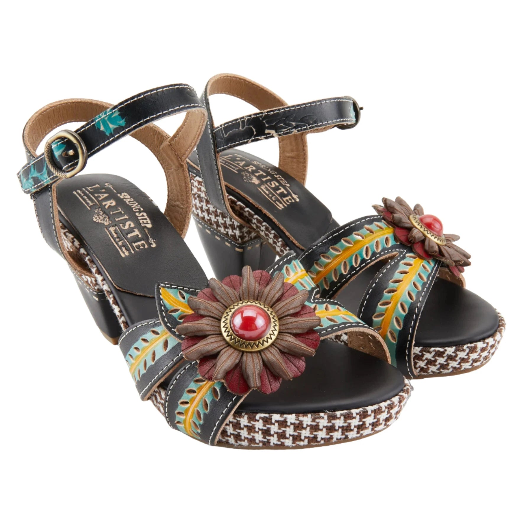 L'Artiste by Spring Step Women's Astarr Sandals - Black Multi