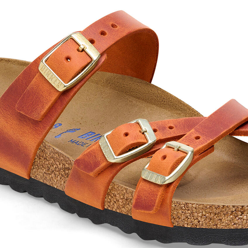 Birkenstock Women's Franca Sandals - Burnt Orange Oiled Leather