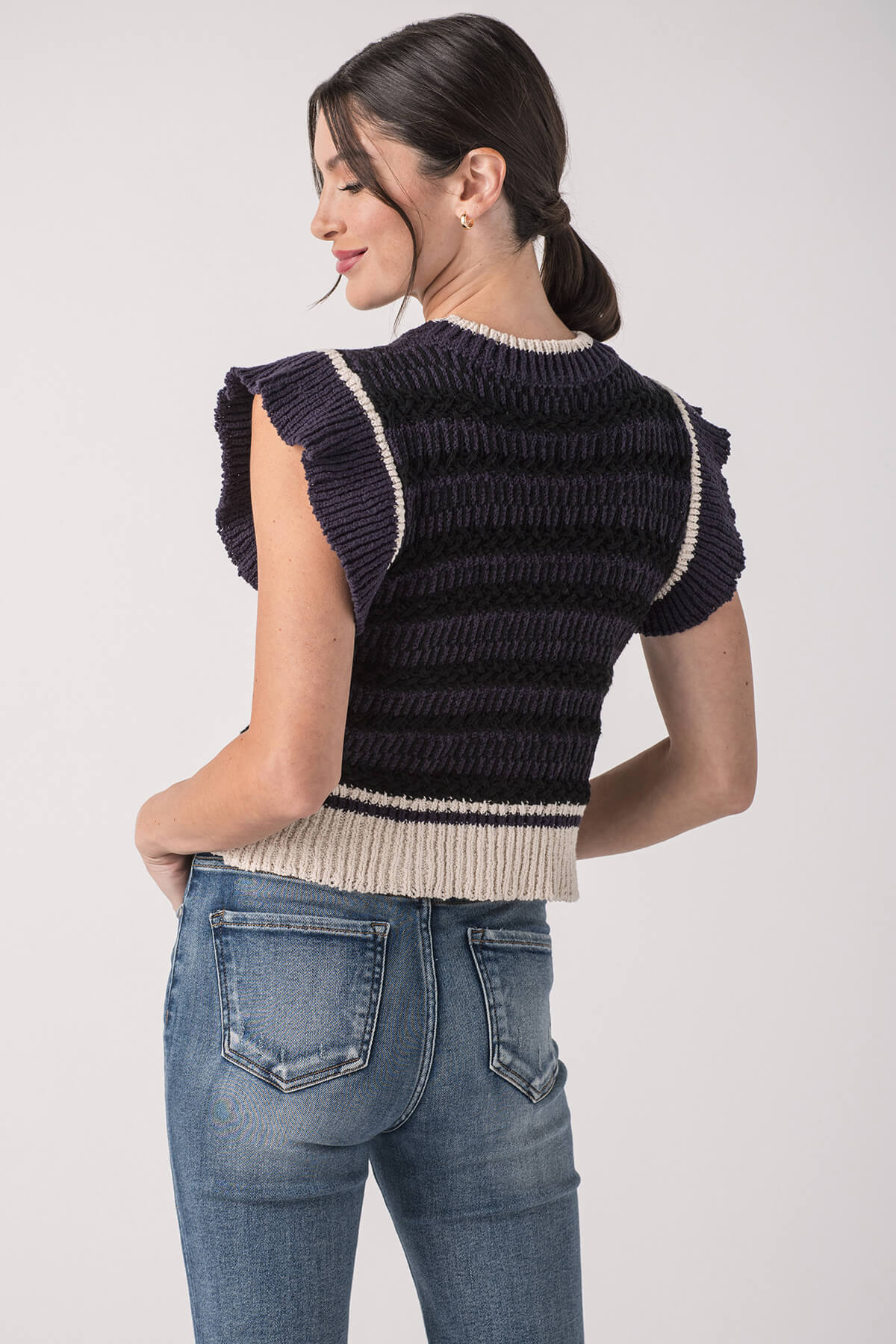 Elan Capsleeve Sweater Top