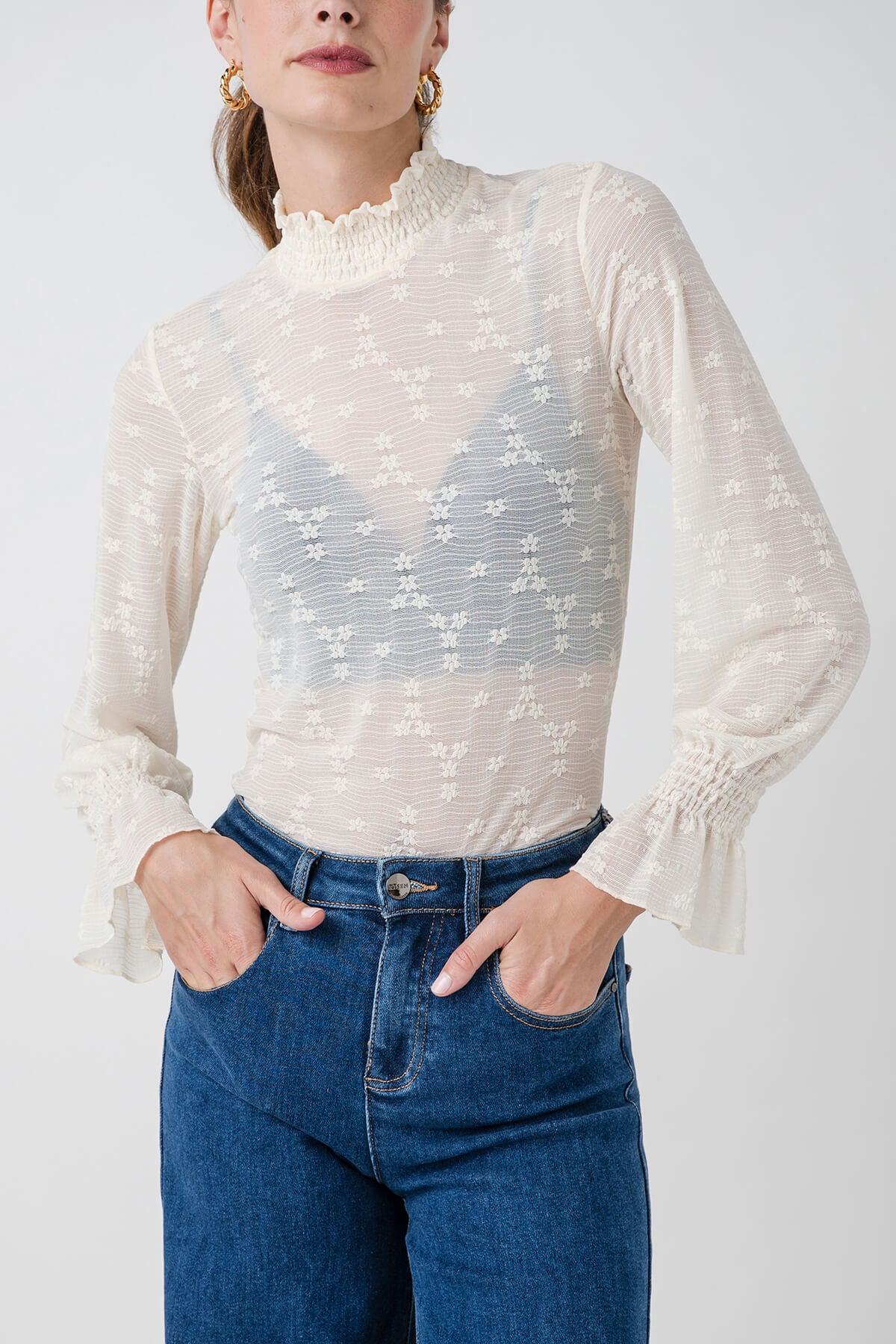 Molly Bracken Sheer Knit Top