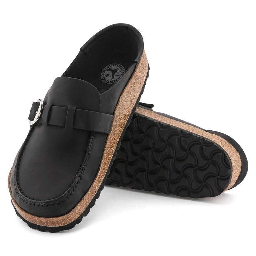 Birkenstock Women's Buckley Oiled Leather Clog - Black