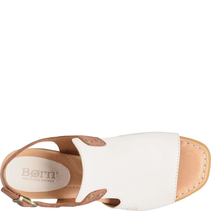 Born Women's Sylvie Sandals - White/Brown