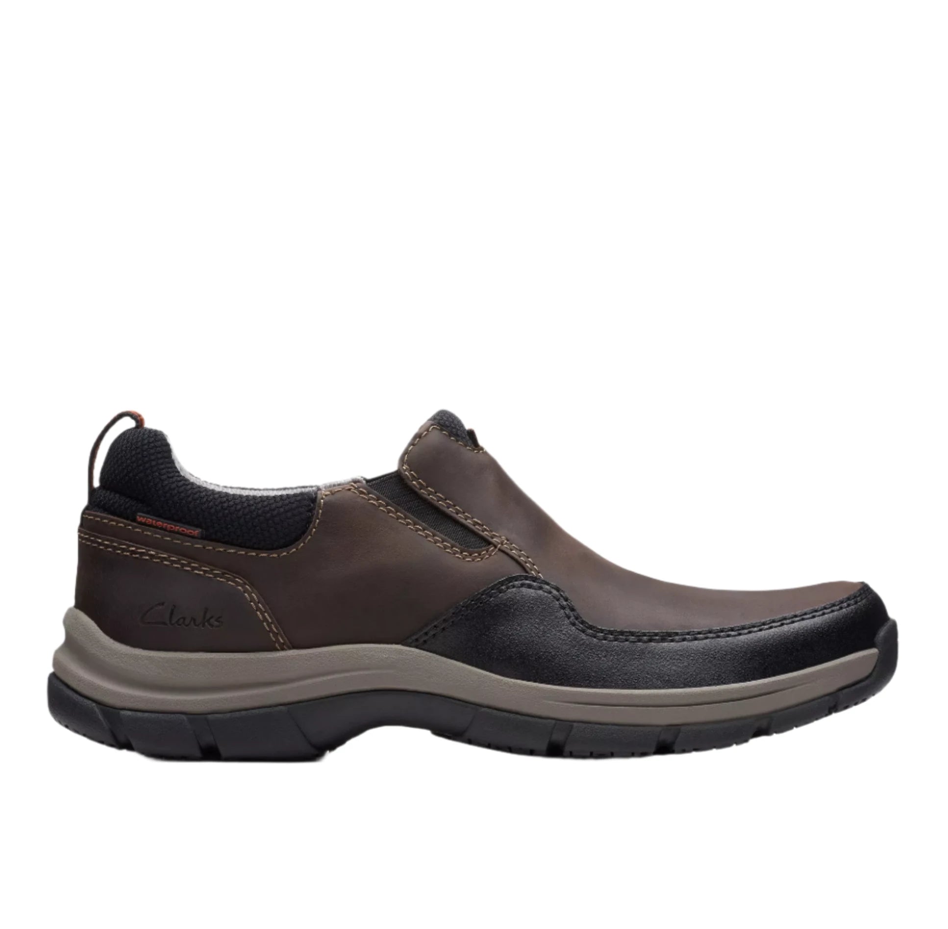 Clarks Men's Walpath Waterproof Step Slip-On - Dark Brown