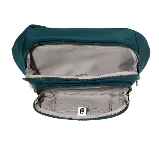 Baggallini Women's On The Go Belt Bag - Emerald Twill