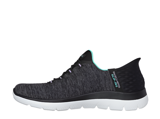 Skechers Women's Slip-Ins (Hands Free) Summits Dazzling Haze Sneaker - Black/Turquoise