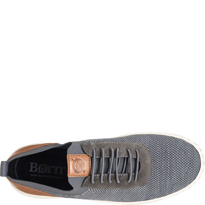 Born Men's Marius Sneaker - Dark Grey/Brown