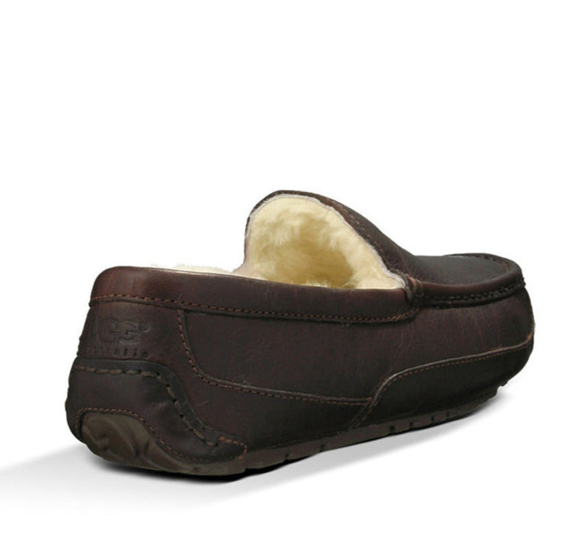 UGG Men's Ascot Leather Slipper - Dark Spice