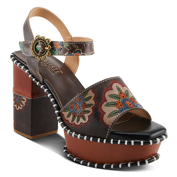 L'Artiste by Spring Step Women's L'Artiste Go Get Em Sandals - Chocolate Multi