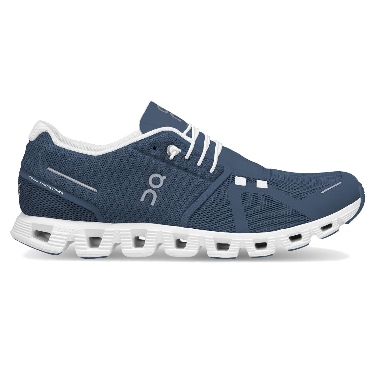 On Running Women's Cloud 5 Sneaker - Denim/White