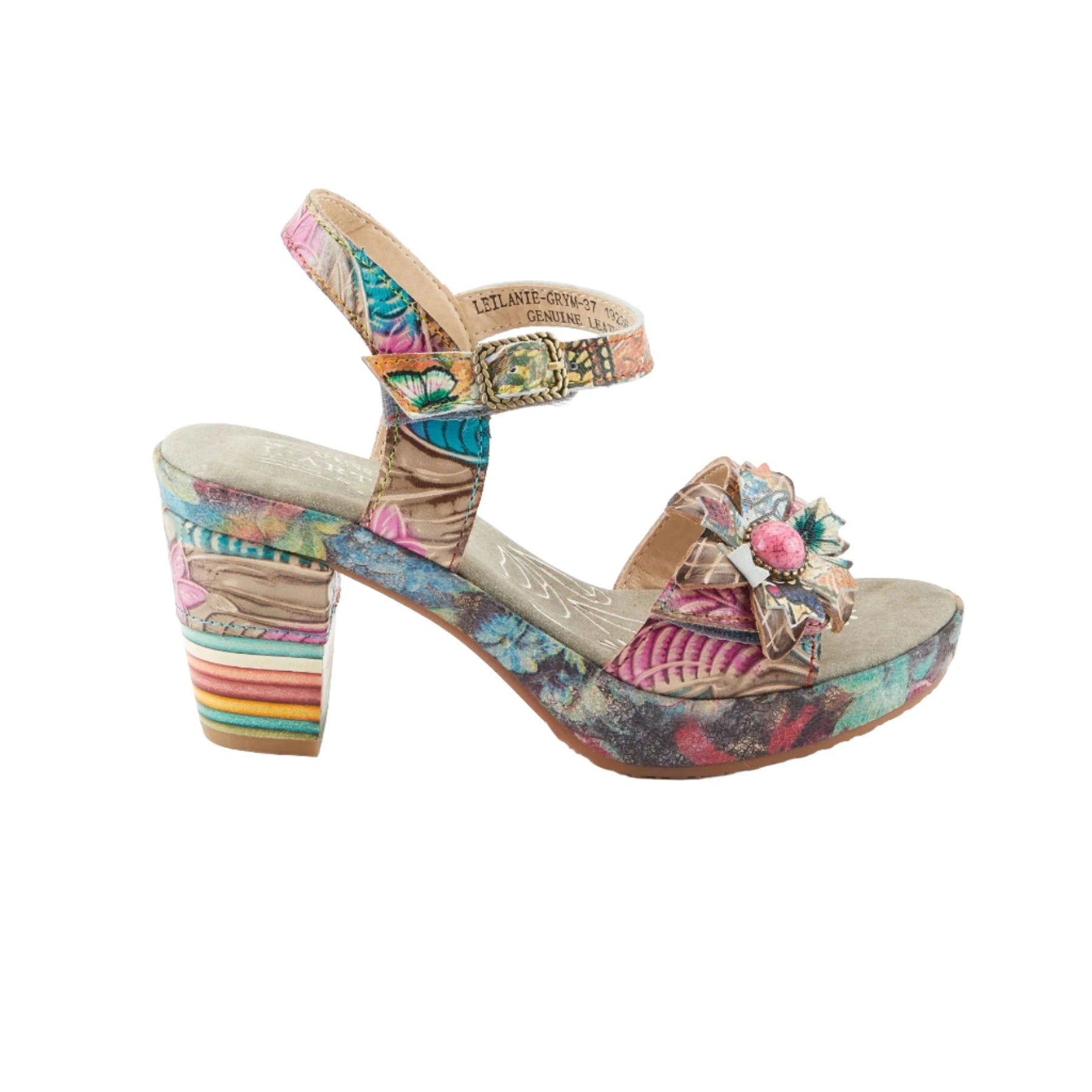 L'Artiste by Spring Step Women's Leilanie Sandals - Grey Multi