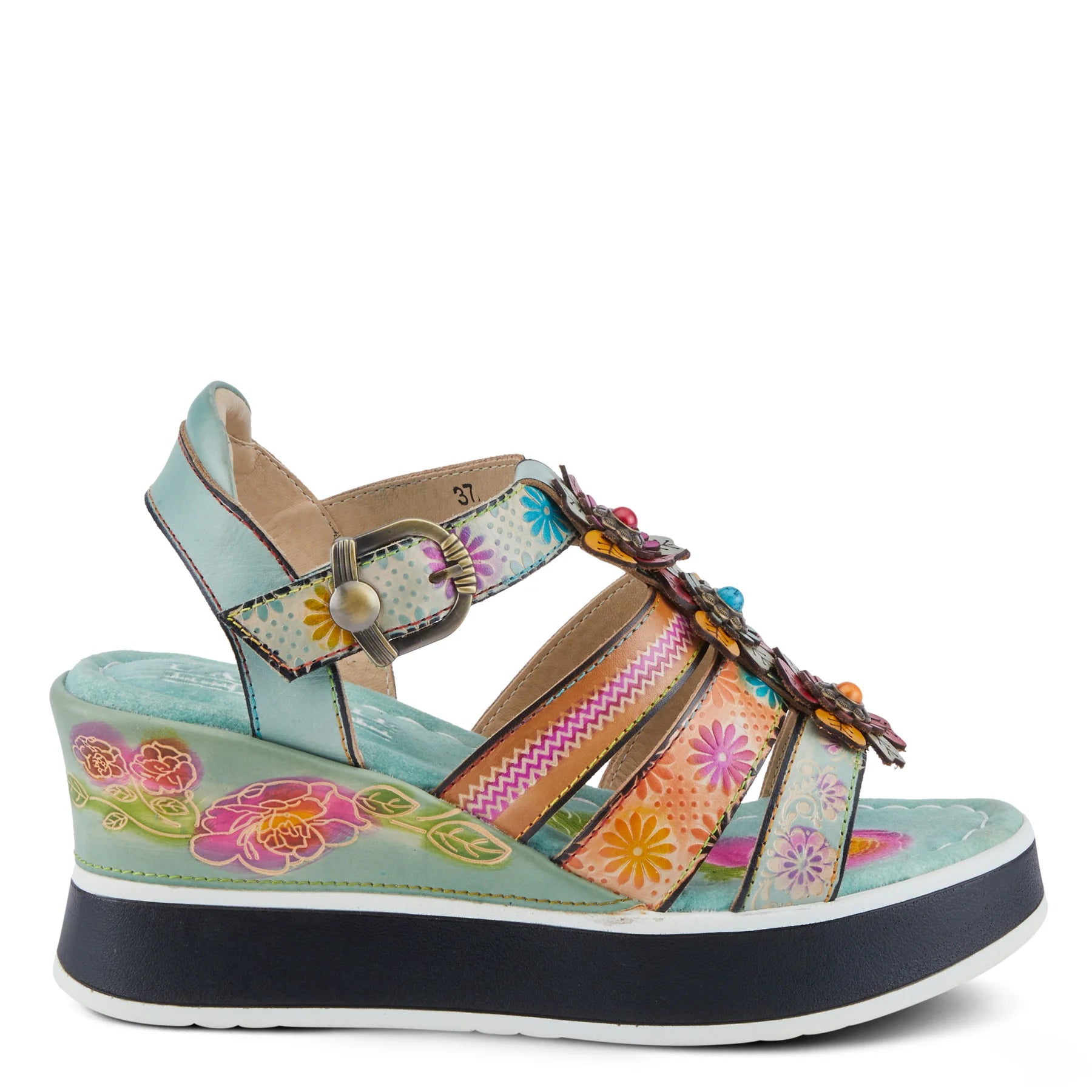 L'Artiste by Spring Step Women's Floralbloom - Mint Green Multi