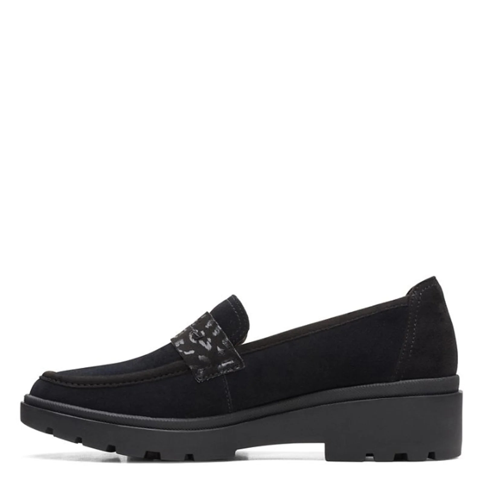 Clarks Women's Calla Ease Loafer - Black Suede