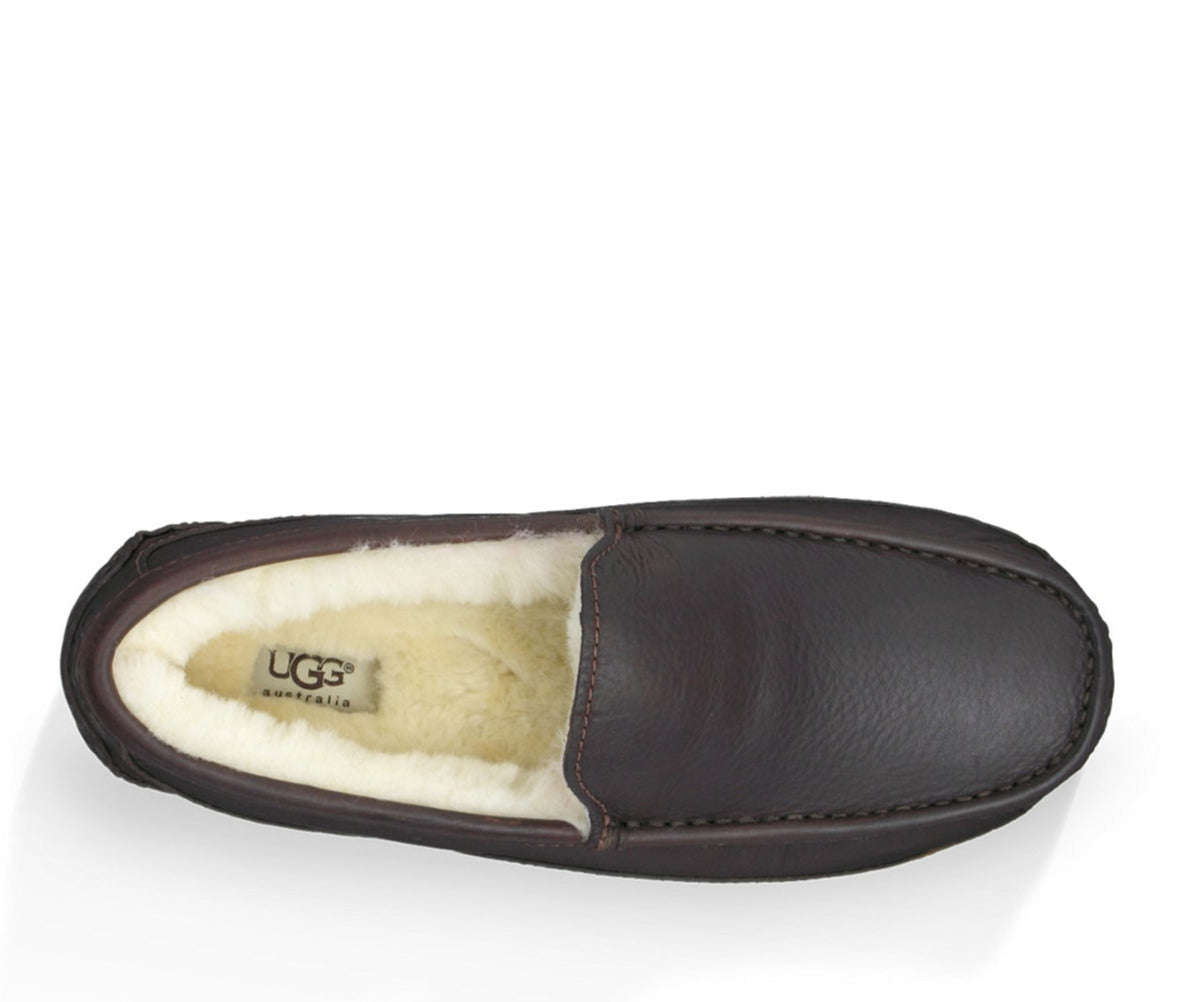 UGG Men's Ascot Leather Slipper - Dark Spice