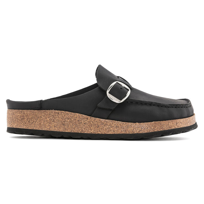 Birkenstock Women's Buckley Oiled Leather Clog - Black