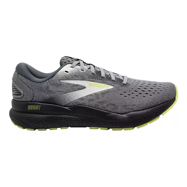 Brooks Men's Ghost 16 Sneaker - Primer/Grey/Lime