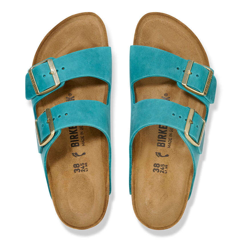 Birkenstock Women's Arizona Sandal - Biscay Bay Oiled Leather