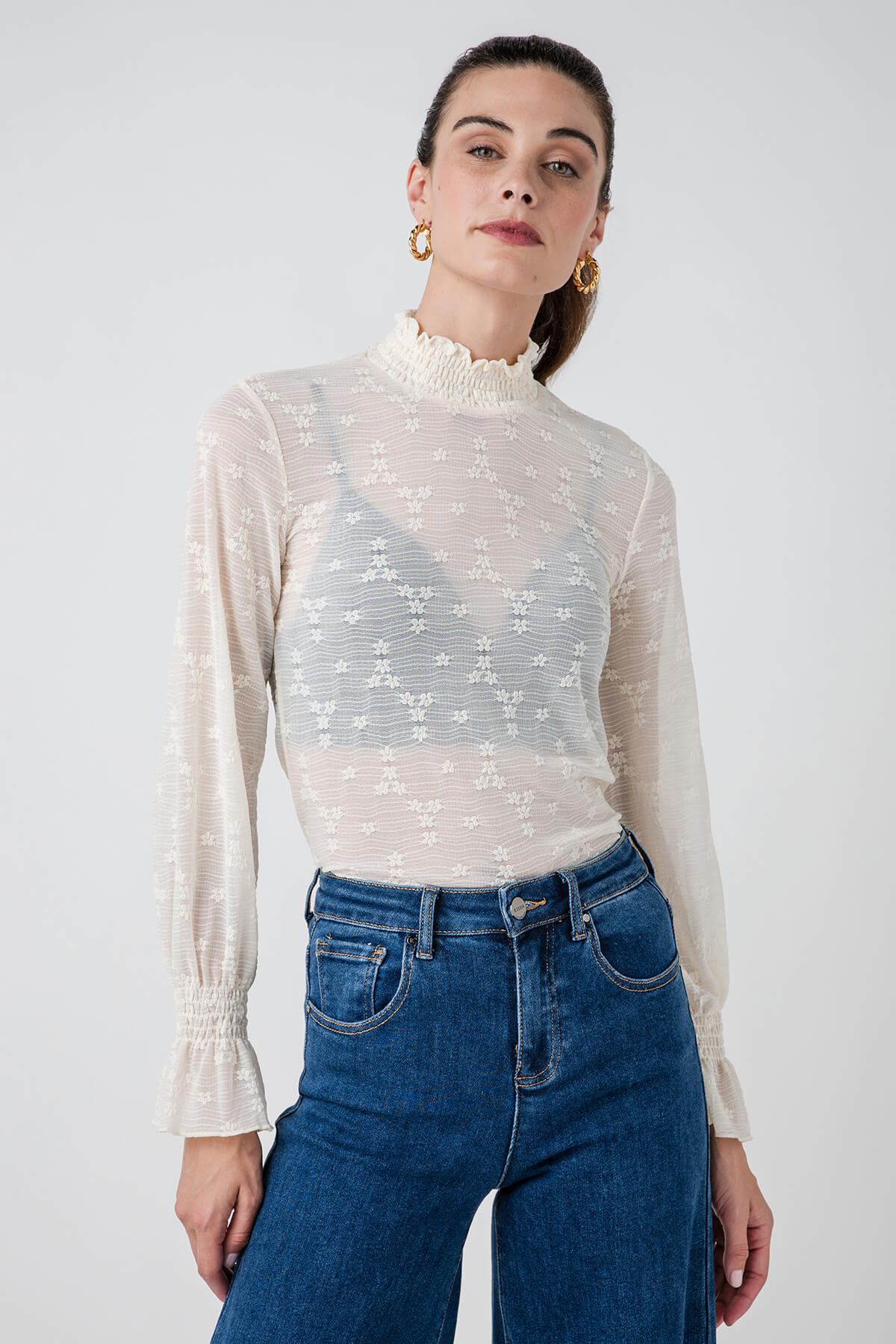 Molly Bracken Sheer Knit Top