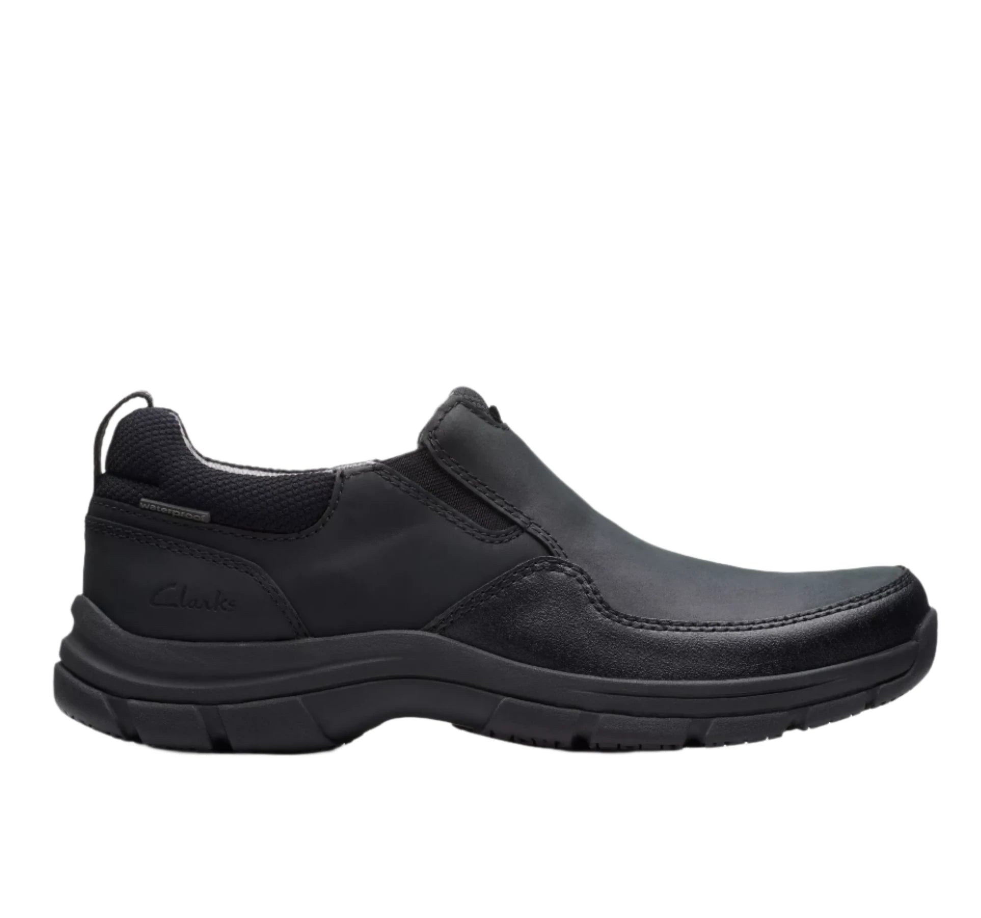 Clarks Men's Walpath Waterproof Step Slip-On - Black