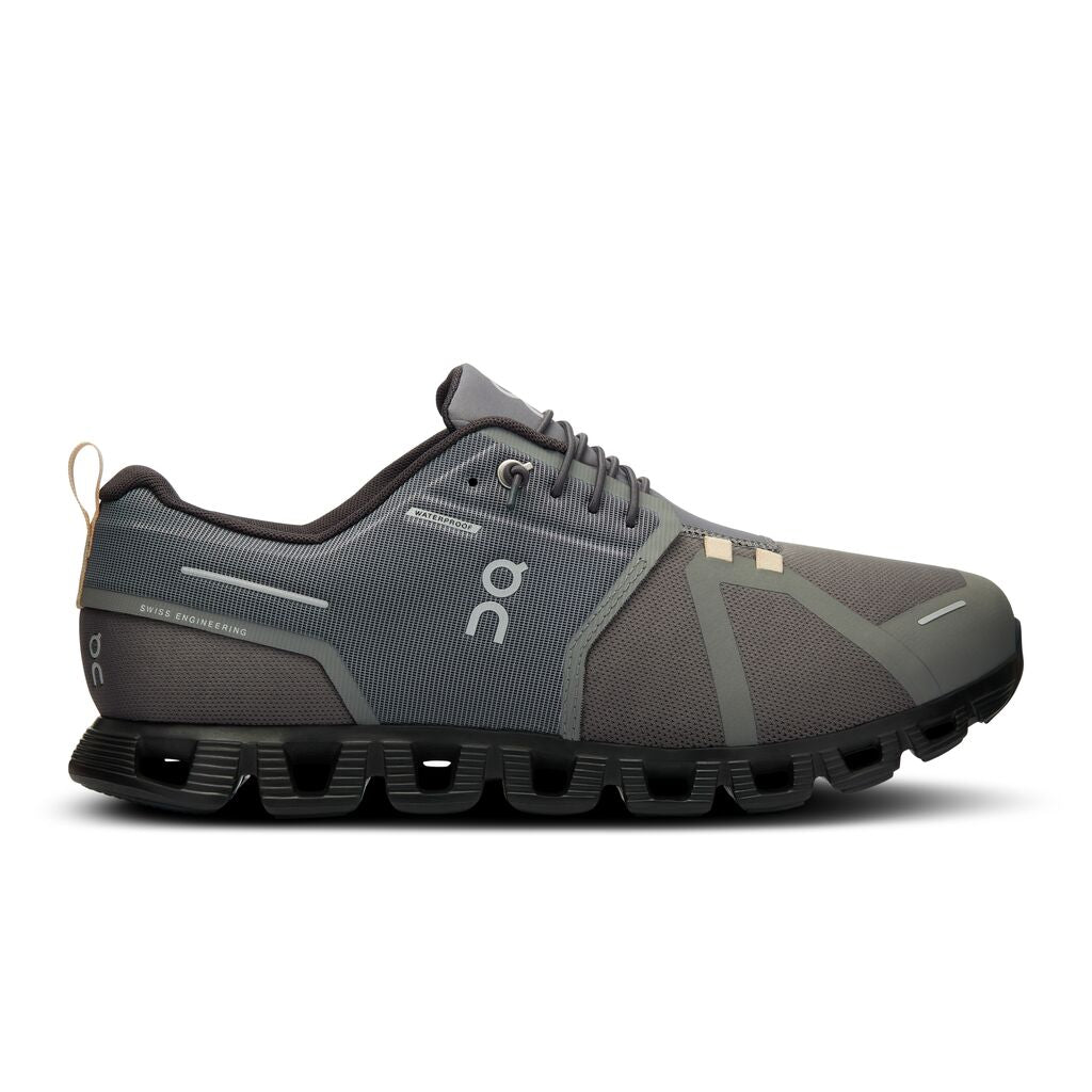 On Running Men's Cloud 5 Waterproof Sneaker - Asphalt/Magnet