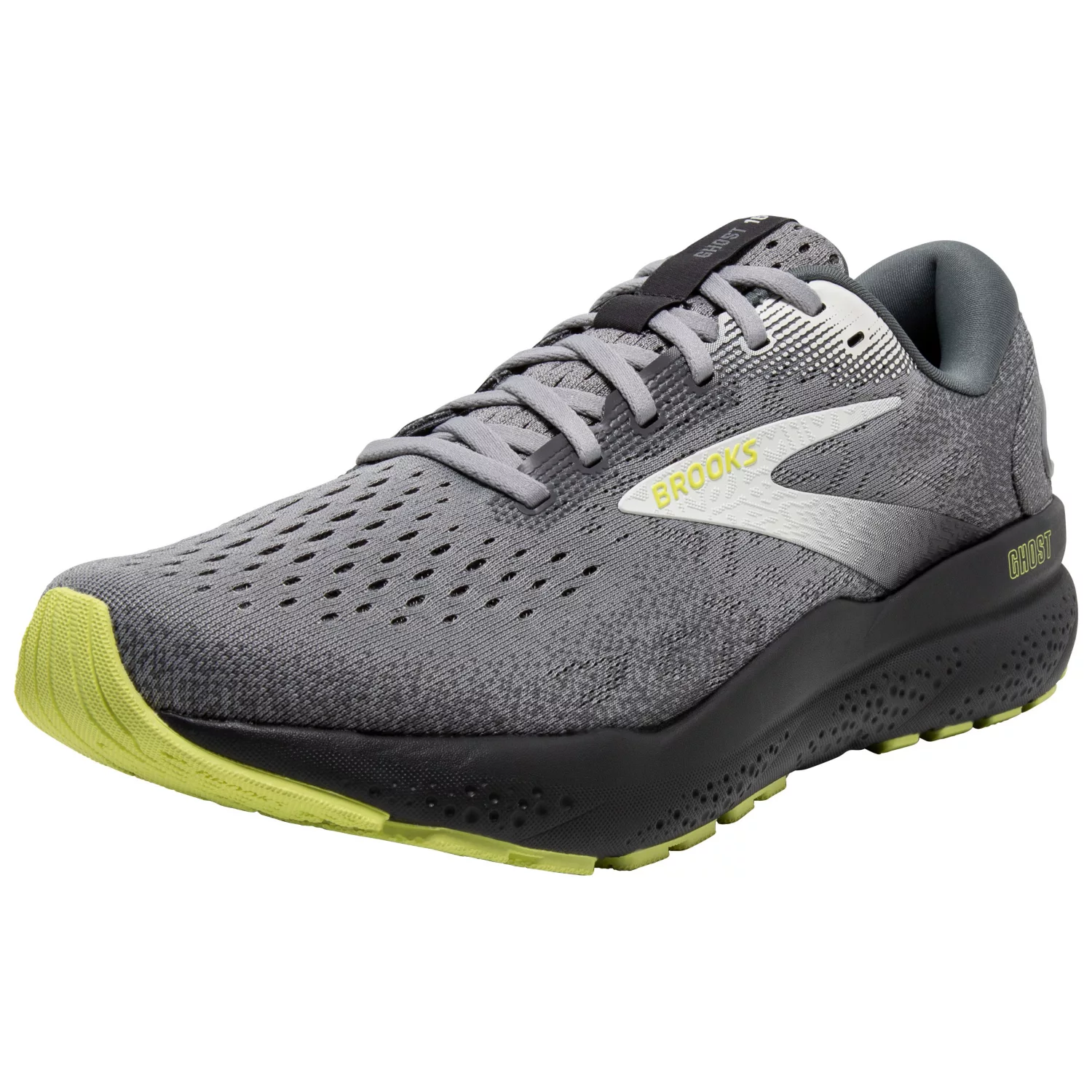 Brooks Men's Ghost 16 Sneaker - Primer/Grey/Lime