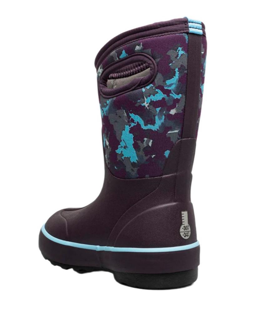 Bogs Kid's Classic II Camo Texture Boot - Plum Multi