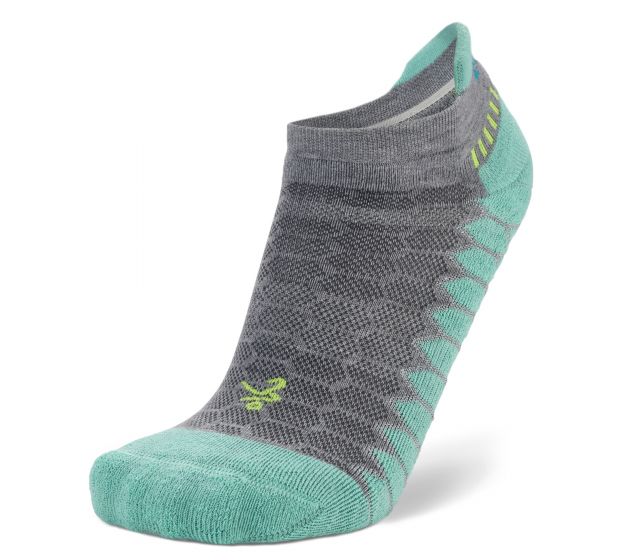 Balega Silver Hidden Comfort No Show Tab - Grey/Aqua