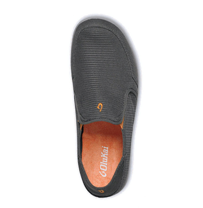 Olukai Men's Nohea Mesh Slip Ons - Dark Shadow