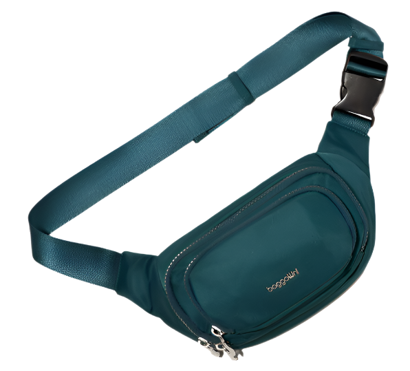 Baggallini Women's On The Go Belt Bag - Emerald Twill