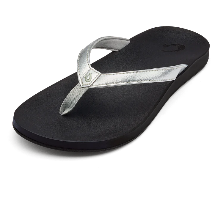 Olukai Women's Puawe Sandal - Silver/Black