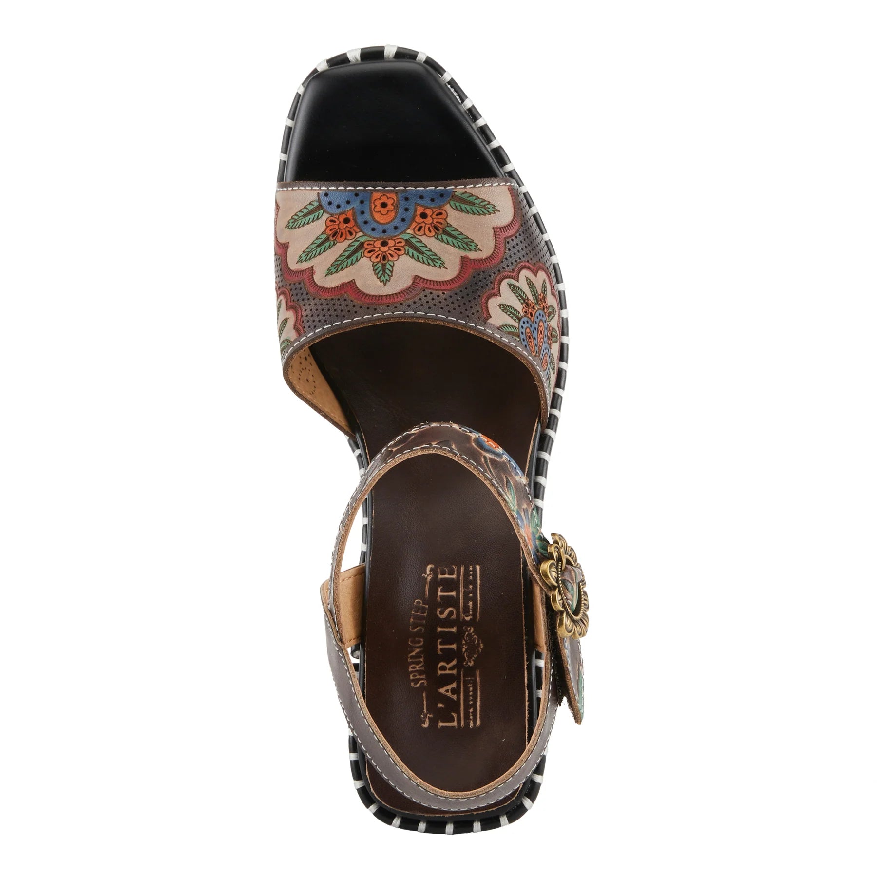 L'Artiste by Spring Step Women's L'Artiste Go Get Em Sandals - Chocolate Multi