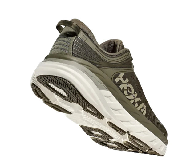 HOKA Men's Bondi 7 Sneaker - Olive Haze/White