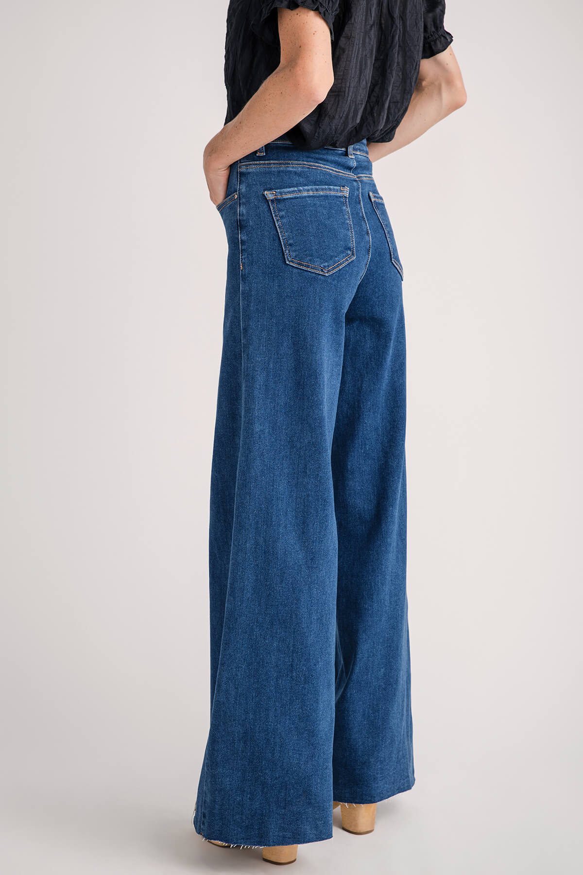 Risen Austin High Rise Ultra Wideleg Raw Hem Jeans