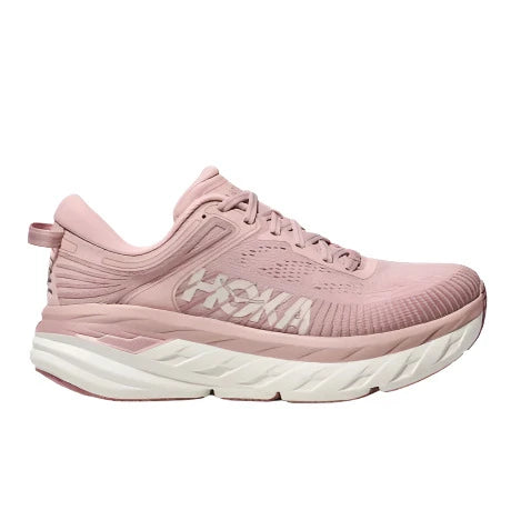 HOKA Women's Bondi 7 Sneaker - Peach Whip/White