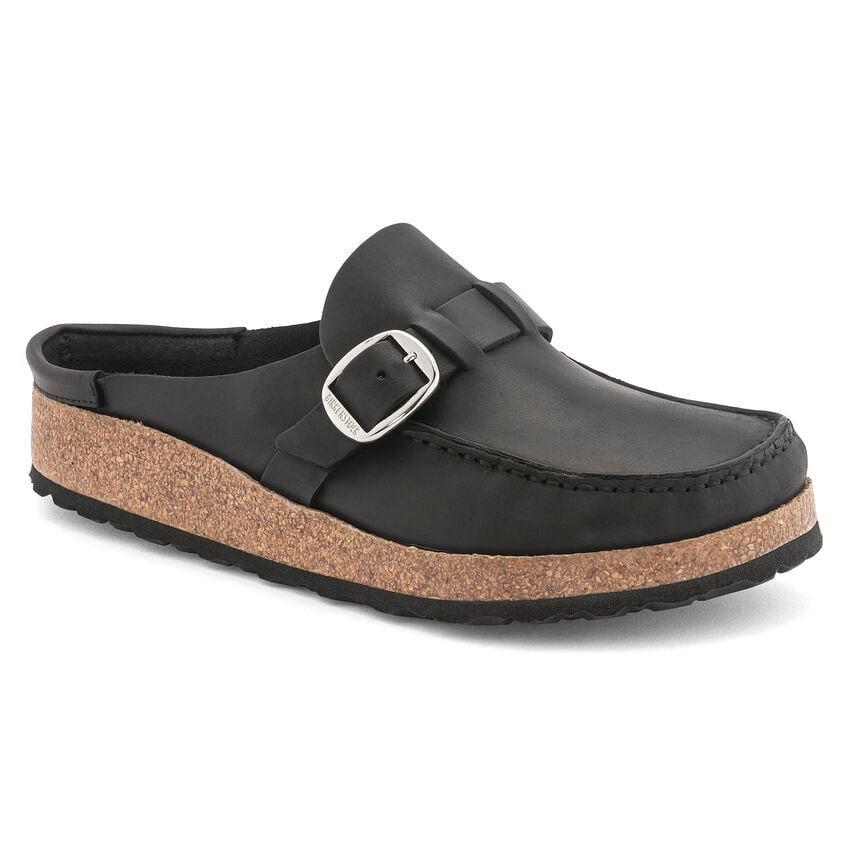 Birkenstock Women's Buckley Oiled Leather Clog - Black