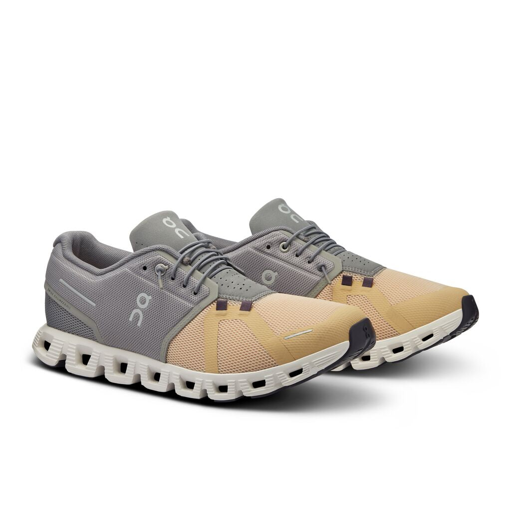 On Running Men's Cloud 5 Running Sneakers - Fog/Savannah