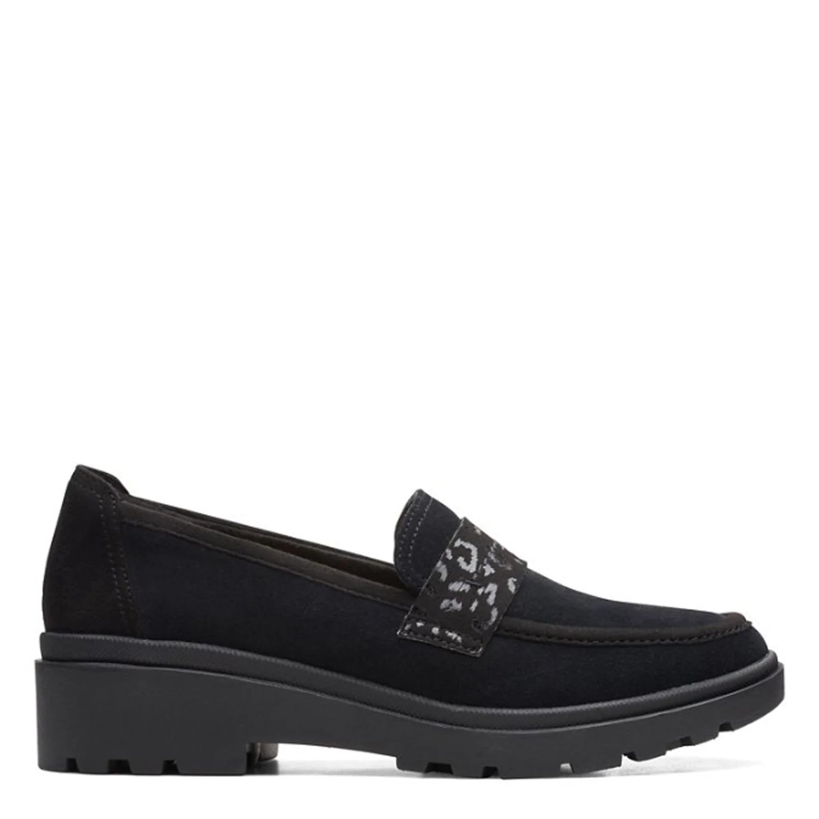 Clarks Women's Calla Ease Loafer - Black Suede