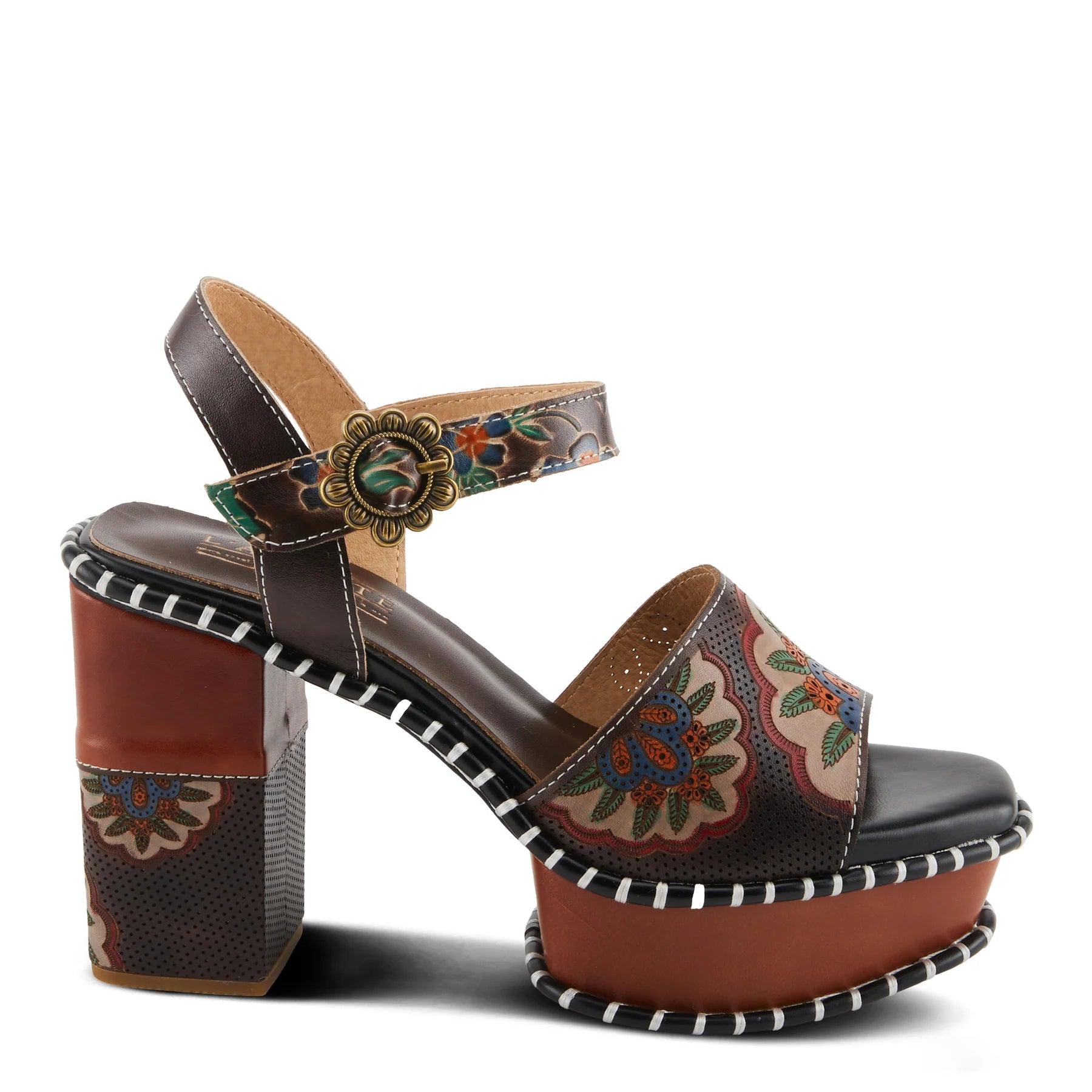 L'Artiste by Spring Step Women's L'Artiste Go Get Em Sandals - Chocolate Multi