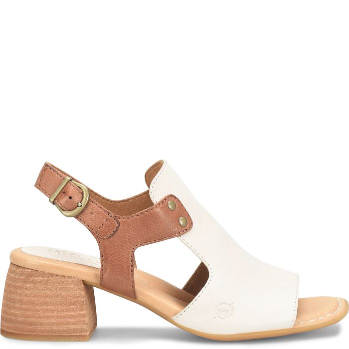 Born Women's Sylvie Sandals - White/Brown